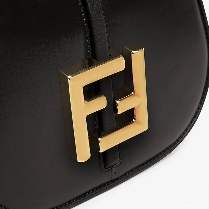 Affordable HOT Fendi Mini Black Bag In C'mon Leather Calf 0806